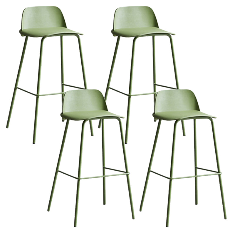 Dessert Shop Footrest Scandinavian Stool Matte Finish Plastic Barstool