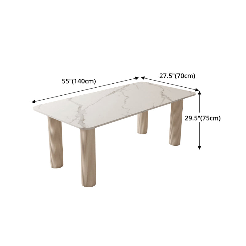 Modern Rectangle Sintered Stone Dining Table Set 1/4/5/7 Pieces Dining Set for Home Use