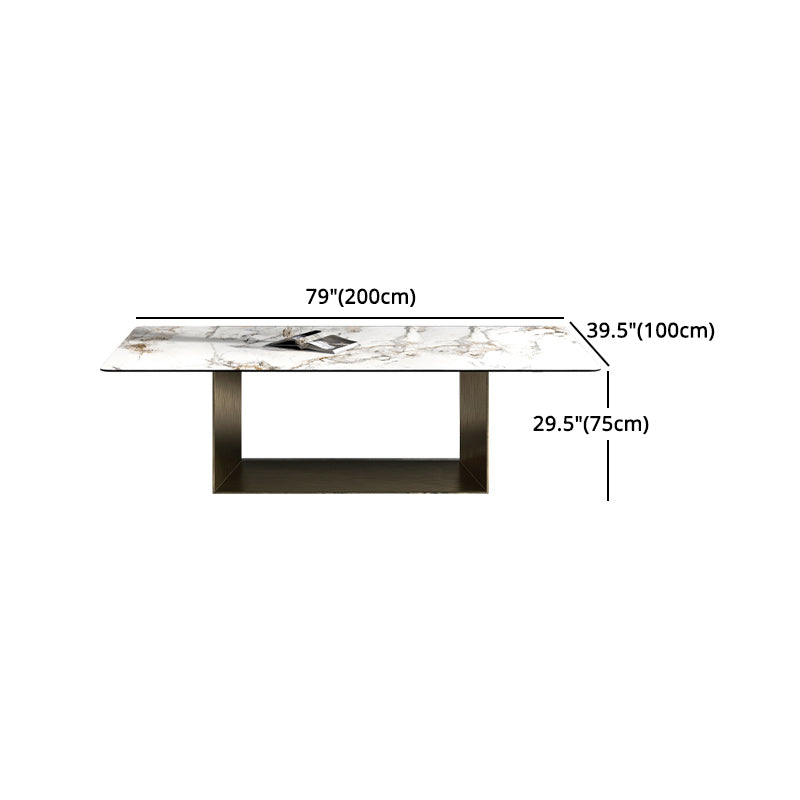 Designer Style Sintered Stone Dining Set Rectangle 1/2/3/6/7 Pieces Dining Room Table Set