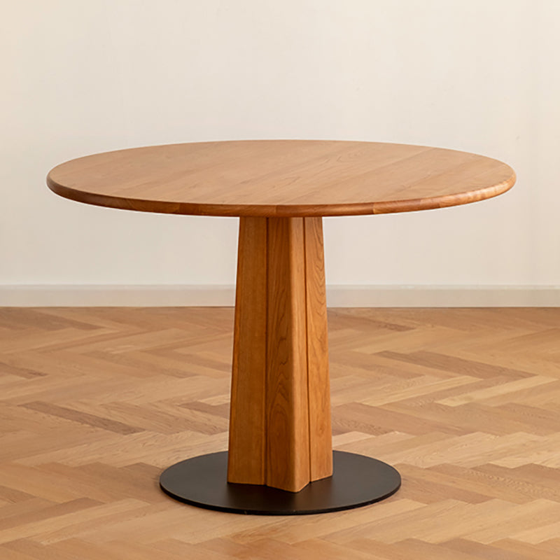 Round Top Dining Table Contemporary Table with Pedestal Base