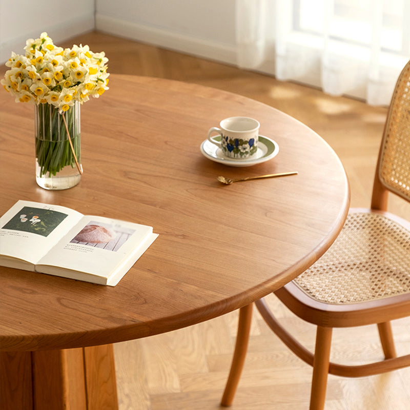 Round Top Dining Table Contemporary Table with Pedestal Base
