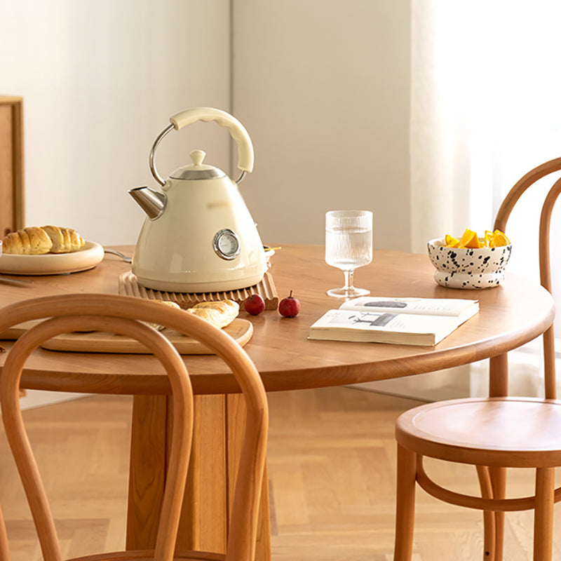 Round Top Dining Table Contemporary Table with Pedestal Base