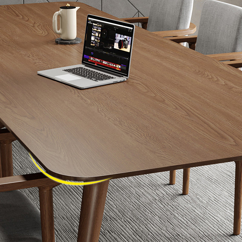 Pine Wood Top Dining Table Contemporary Dining Table with 4 Legs