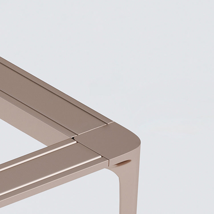 Sintered Stone Top Luxury White Table for Restaurant Rectangle Dining Table with 4 Legs