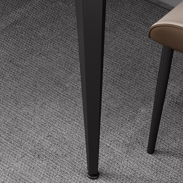 Industrial Sintered Stone Dining Table Metal Dining Table for Dining Room