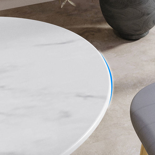 Modern Oval Dinette Table White Home Kitchen Dinner Stone Top 4-foot Resin Table