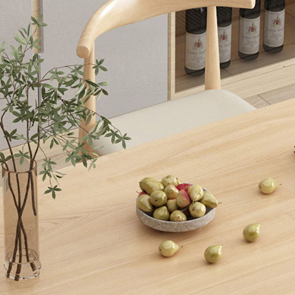 Contemporary Style Dining Oval Table Dining Wooden Table for Restaurant with Wood Legs