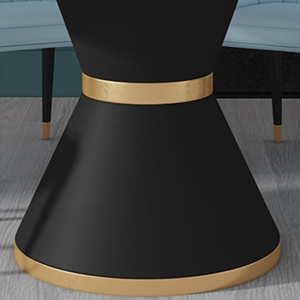 Black and White Dining Table Traditional Luxury Stone and Metal Dining Room Collection