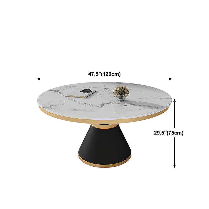 Black and White Dining Table Traditional Luxury Stone and Metal Dining Room Collection