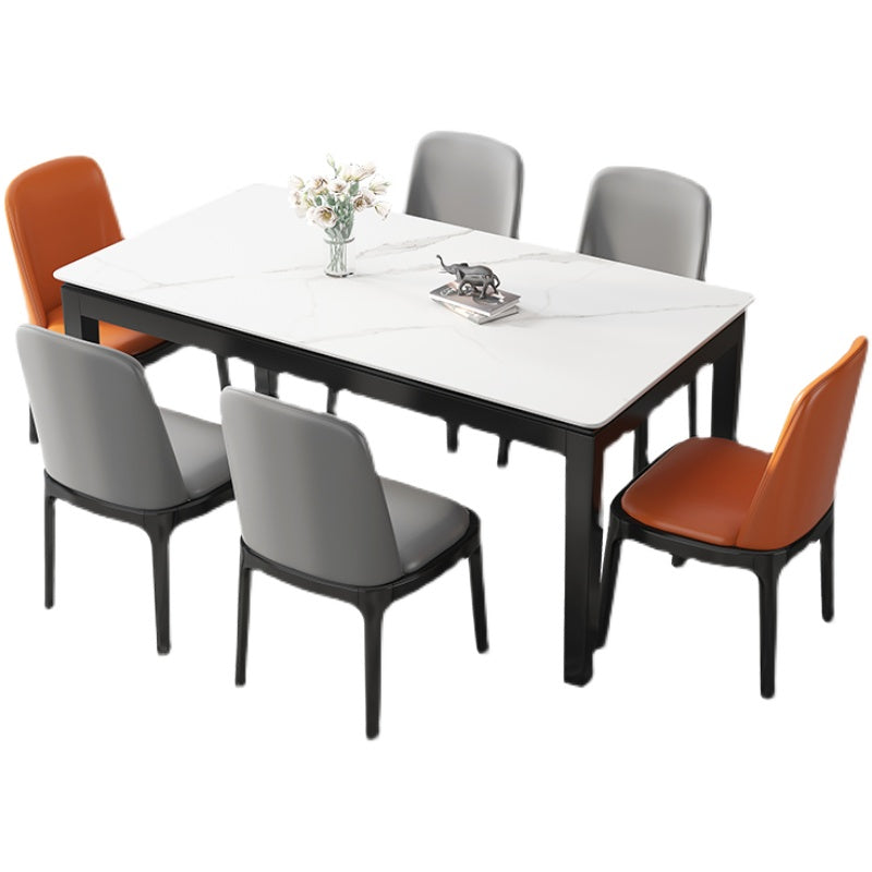 Medieval Modern Sintered Stone Dining Table Rectangle Indoor Table with 4 Legs