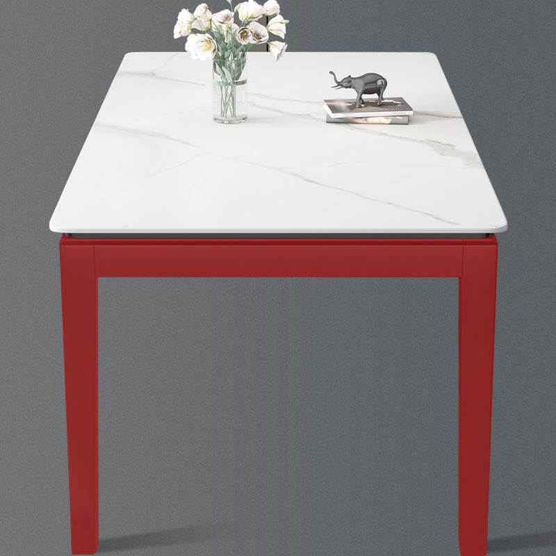 Medieval Modern Sintered Stone Dining Table Rectangle Indoor Table with 4 Legs
