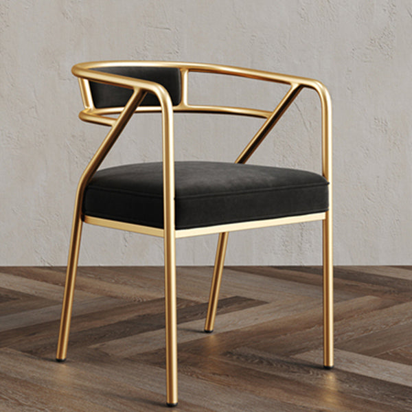 Glam Style Arm Chair Open Back Indoor Dining Chair for Dining Room