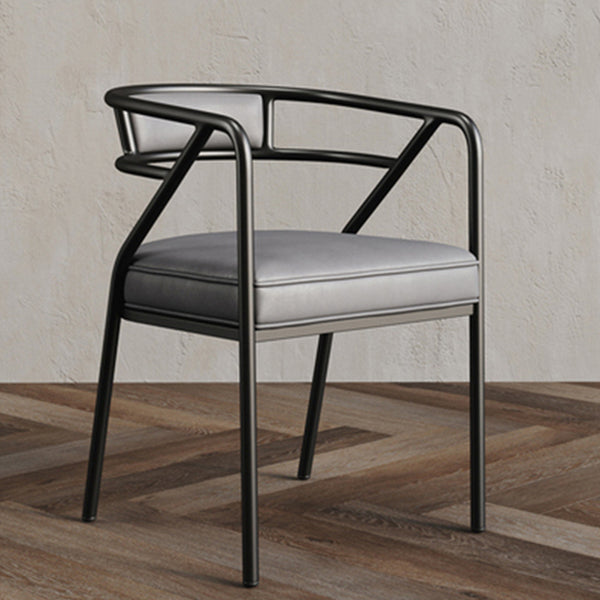 Glam Style Arm Chair Open Back Indoor Dining Chair for Dining Room