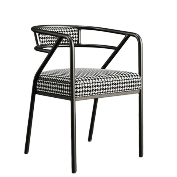 Glam Style Arm Chair Open Back Indoor Dining Chair for Dining Room