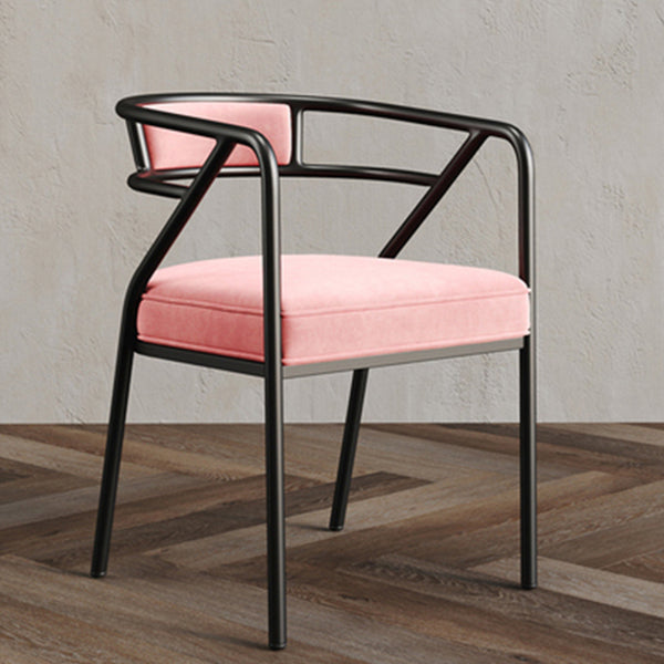 Glam Style Arm Chair Open Back Indoor Dining Chair for Dining Room