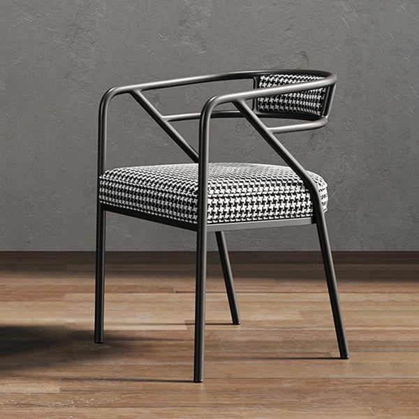 Glam Style Arm Chair Open Back Indoor Dining Chair for Dining Room