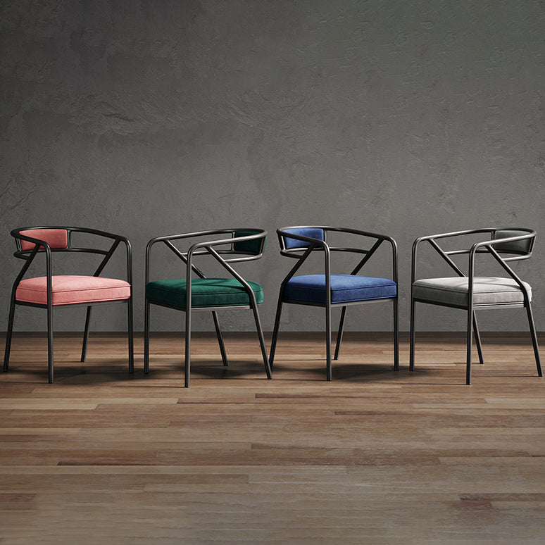 Glam Style Arm Chair Open Back Indoor Dining Chair for Dining Room