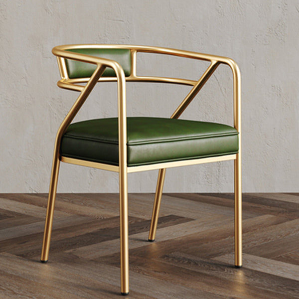 Glam Style Arm Chair Open Back Indoor Dining Chair for Dining Room