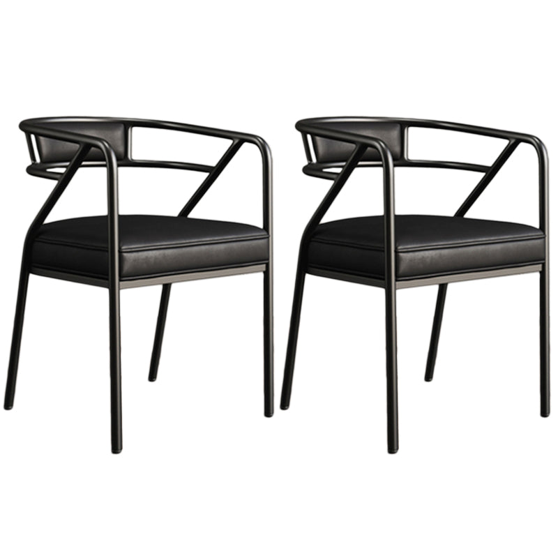 Glam Style Arm Chair Open Back Indoor Dining Chair for Dining Room