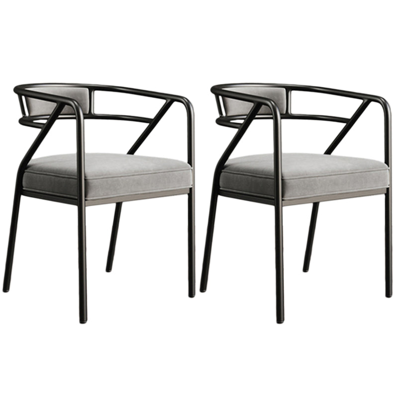 Glam Style Arm Chair Open Back Indoor Dining Chair for Dining Room