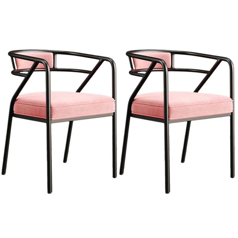 Glam Style Arm Chair Open Back Indoor Dining Chair for Dining Room