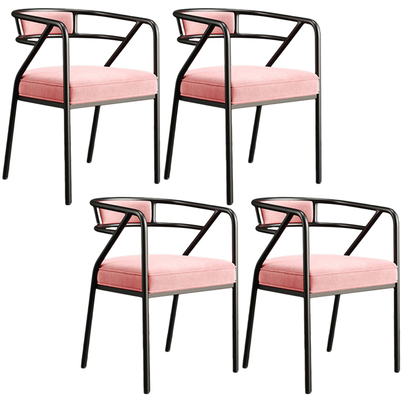 Glam Style Arm Chair Open Back Indoor Dining Chair for Dining Room