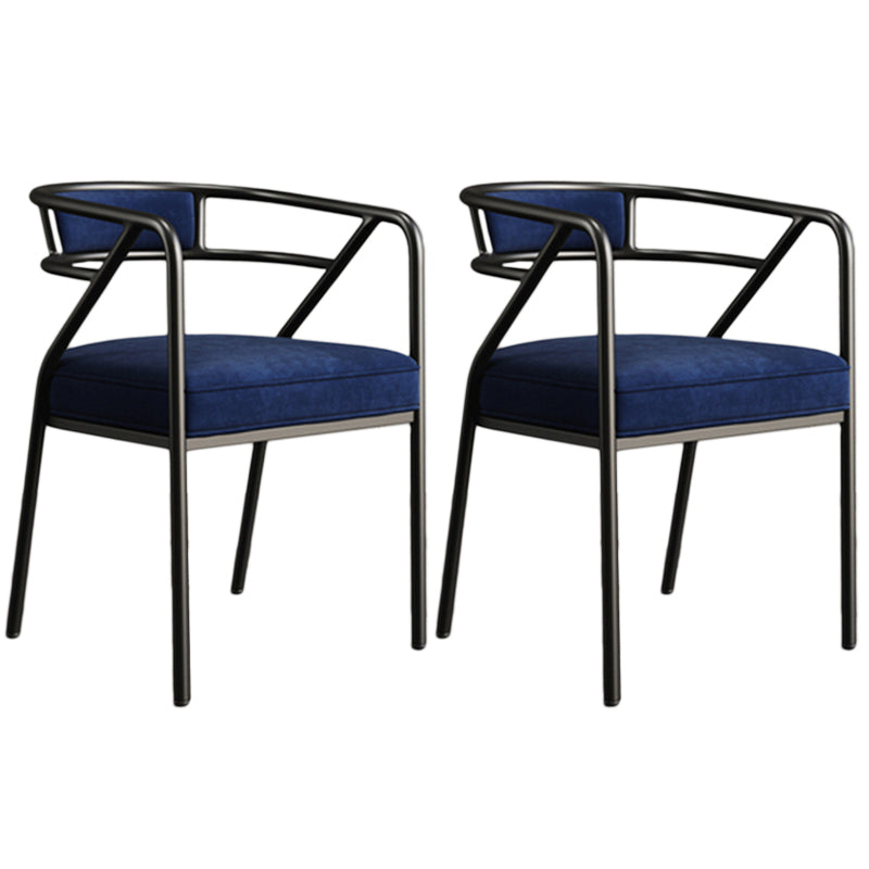 Glam Style Arm Chair Open Back Indoor Dining Chair for Dining Room