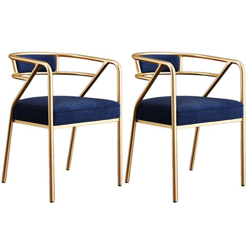 Glam Style Arm Chair Open Back Indoor Dining Chair for Dining Room
