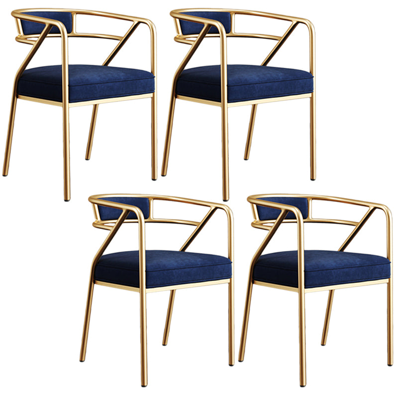 Glam Style Arm Chair Open Back Indoor Dining Chair for Dining Room