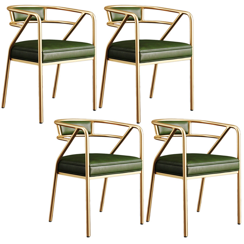 Glam Style Arm Chair Open Back Indoor Dining Chair for Dining Room