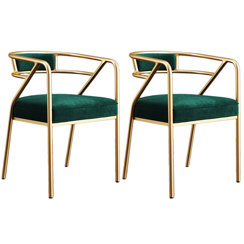 Glam Style Arm Chair Open Back Indoor Dining Chair for Dining Room