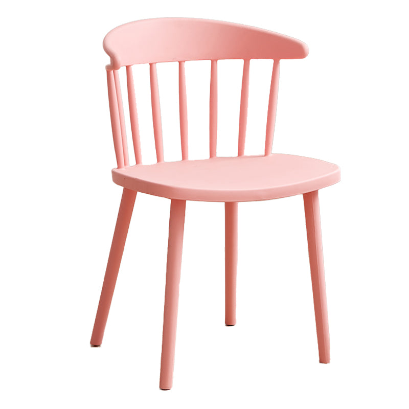 Scandinavian Plastic Armless Chair Windsor Back Restaurant Chair
