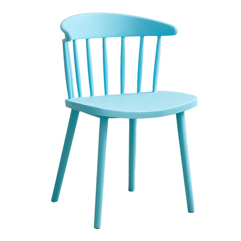 Scandinavian Plastic Armless Chair Windsor Back Restaurant Chair