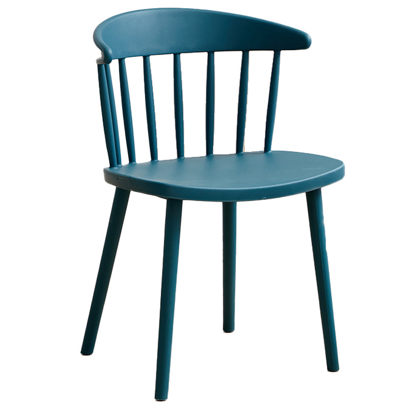 Scandinavian Plastic Armless Chair Windsor Back Restaurant Chair