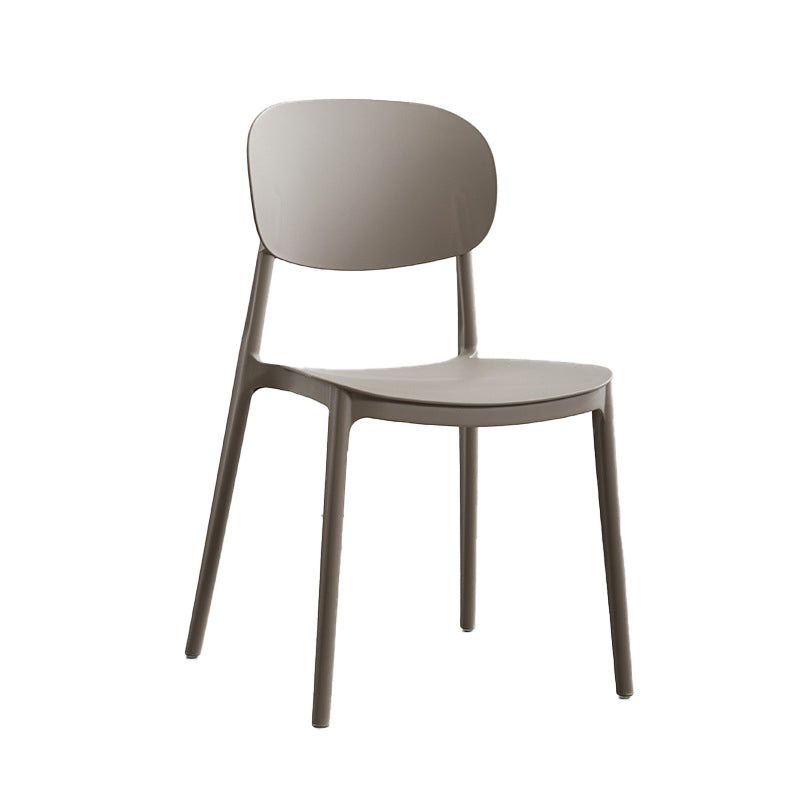 Plastic Scandinavian Armless Chair Open Back Indoor-Outdoor Chair