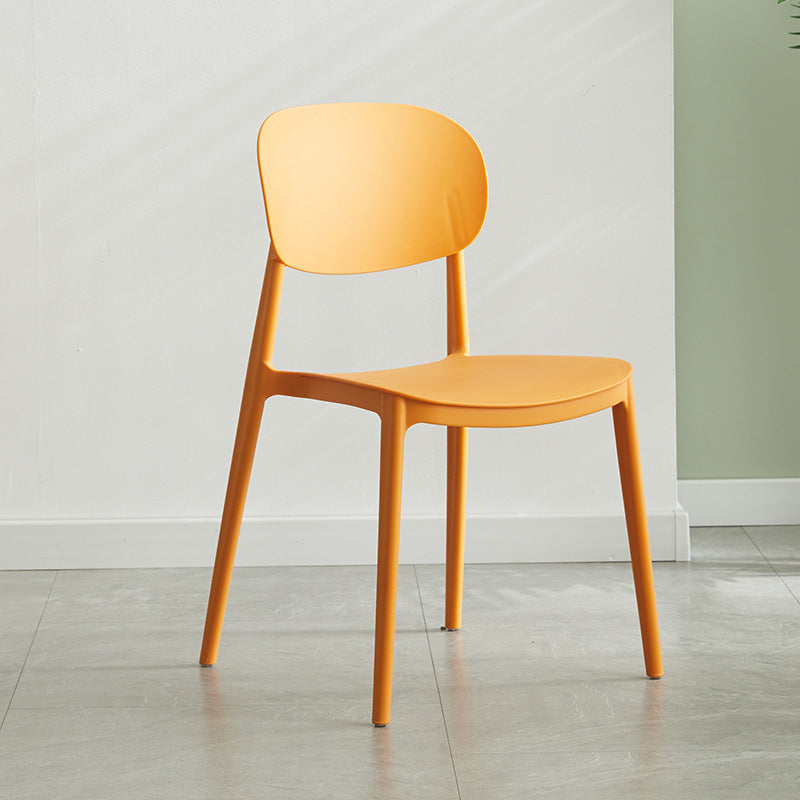 Plastic Scandinavian Armless Chair Open Back Indoor-Outdoor Chair