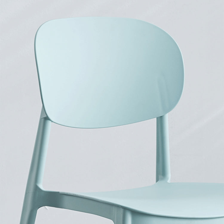 Plastic Scandinavian Armless Chair Open Back Indoor-Outdoor Chair