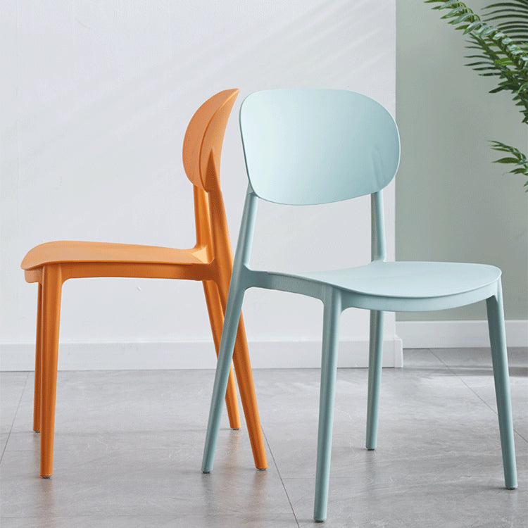 Plastic Scandinavian Armless Chair Open Back Indoor-Outdoor Chair