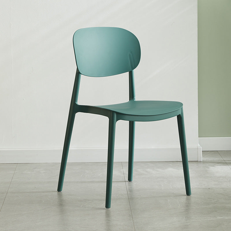 Plastic Scandinavian Armless Chair Open Back Indoor-Outdoor Chair