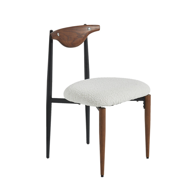 Upholstered Dining Chair Contemporary Open Back Side Chair for Dining Room