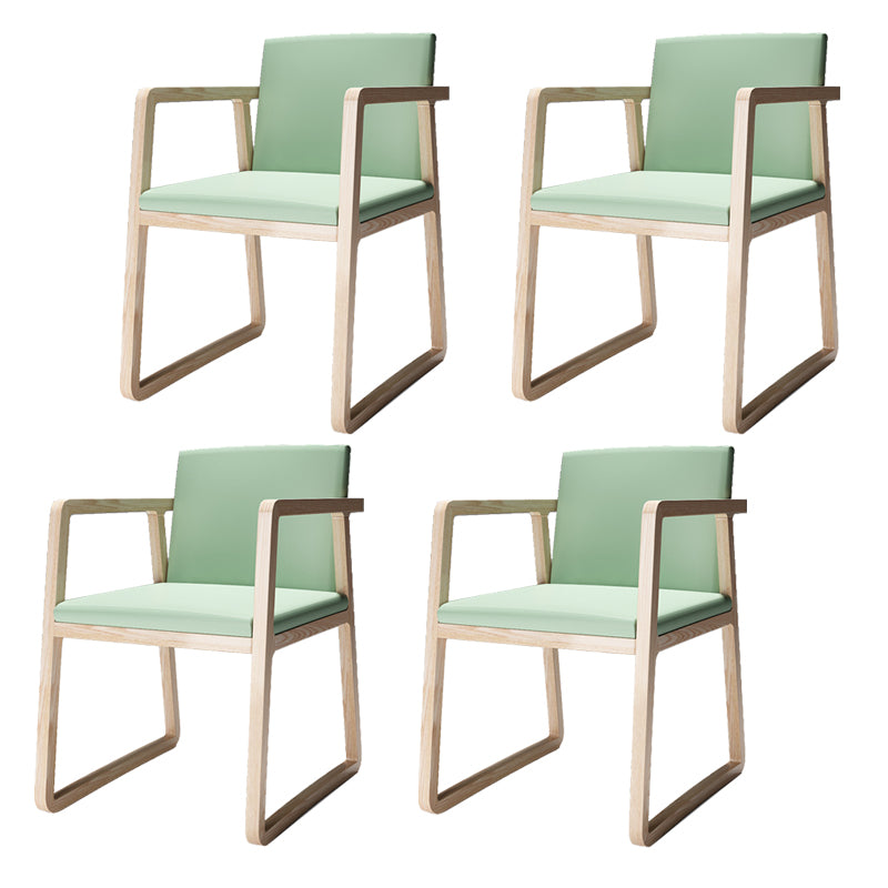 Arm Dining Chairs Modern Ash Wood Side Chairs for Dining Room