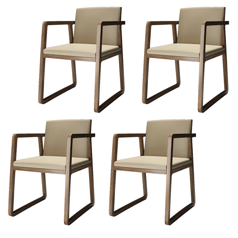 Arm Dining Chairs Modern Ash Wood Side Chairs for Dining Room