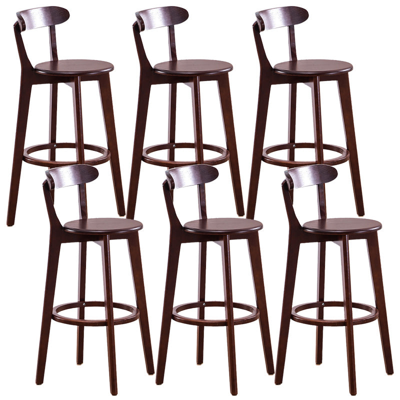 Scandinavian Dessert Shop Beech Stool Matte Finish Upholstered Bar Stools