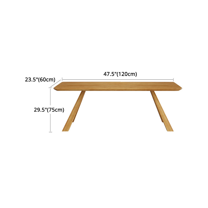 Modern Ash Wood Dinette Set 1/2/4 Pieces Rectangle Beige Dining Table Set