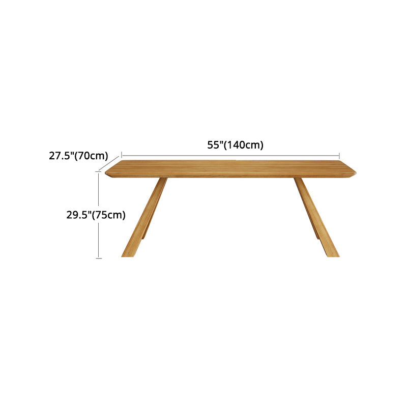 Modern Ash Wood Dinette Set 1/2/4 Pieces Rectangle Beige Dining Table Set