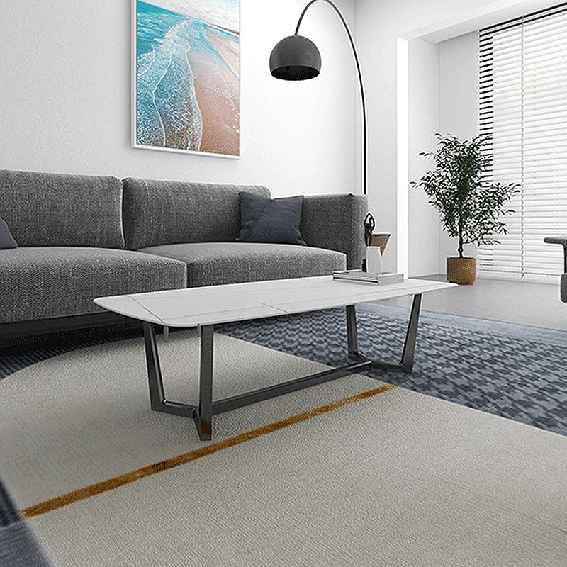 Trestle 1 Single Coffee Table Modern Rectangular Metal Cocktail Table