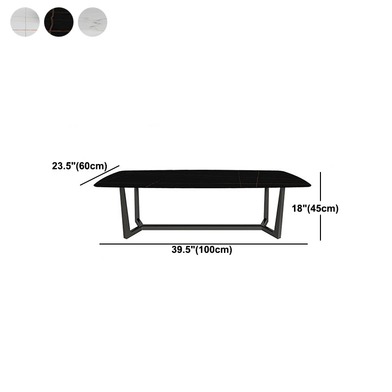 Trestle 1 Single Coffee Table Modern Rectangular Metal Cocktail Table