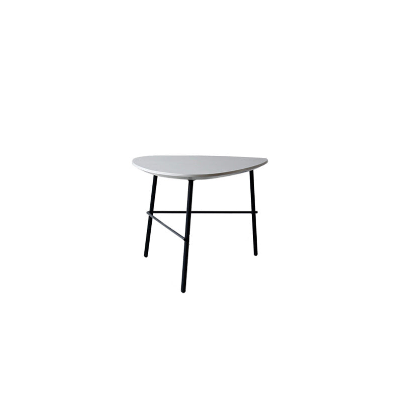 Modern Metal 3 Legs / Trestle Base Triangle / Oval Wood Top Coffee Table