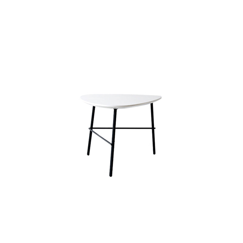 Modern Metal 3 Legs / Trestle Base Triangle / Oval Wood Top Coffee Table