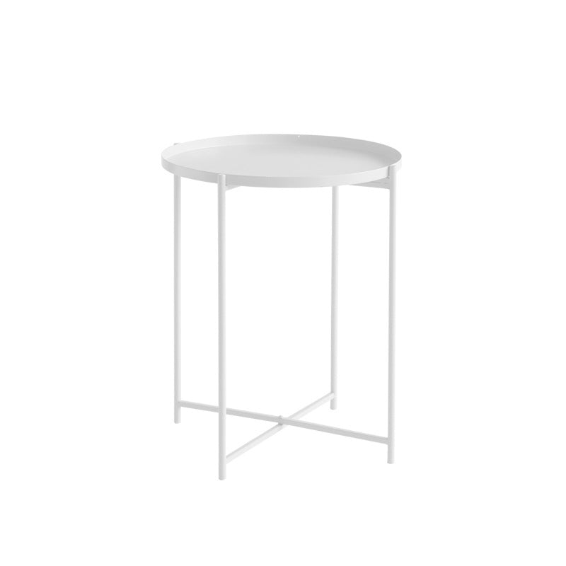 Modern Cross Legs Ironcraft Round Top Coffee Table/Nesting Tables